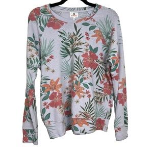 Sundry Tropical Light Blue Crewneck Sweater Size S (1) Women